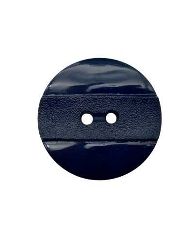 Dark blue round button - Ø 28 mm - line 44 - Plastic - 2 holes