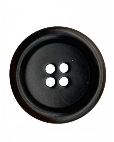 Bottone Tondo 4 Buchi in Poliestere Linea 34 | Ø 23 mm Finitura Opaca Marrone