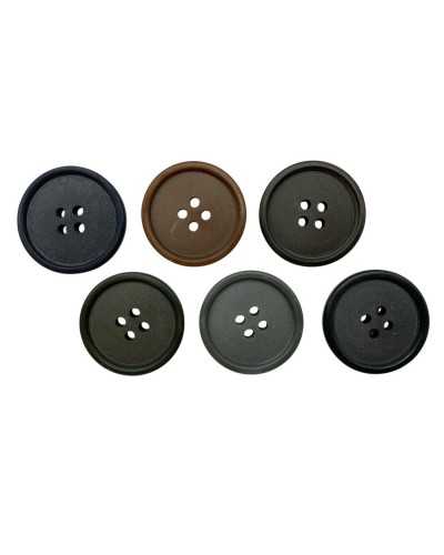 Bottone Classico Tondo – Piatto 4 Buchi – Linea 40 – Ø 25 mm