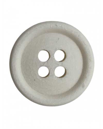 Flat button - Ø 15 mm - cream color
