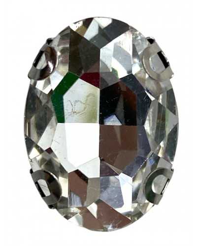 Cabochon ovale Stone - 13 × 18 mm - Cadre d'argent