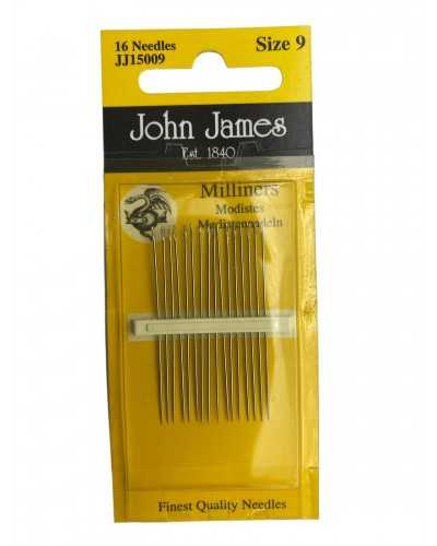 John James Milliners Hand Nähnadeln Maßnahme 9 - JJ15009 (Pack von 16)