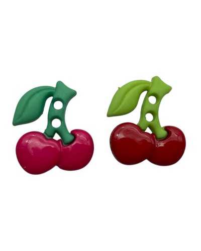 Decorative Cherry Plastic Beat 2 Holes - 17 × 15 mm