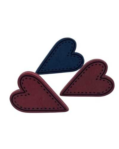 Bottoncino decorativo in plastica Cuore tratteggiato 25 mm