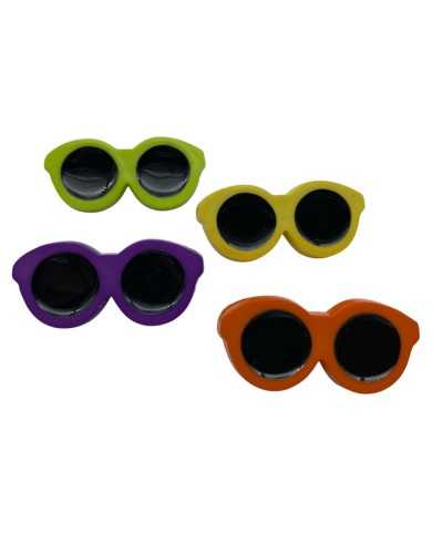 Bottone Decorativo in Plastica | Occhiali da Sole Colorati | 3,5 x 1,5 cm | Prezzo per Singolo Pezzo
