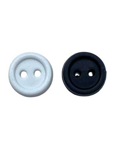 Bouton en plastique décoratif - 2 trous - Ø 10 mm - 2 mm d'épaisseur