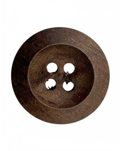 Decorative wooden button - Lineato32 - 4 holes - Ø 2 cm