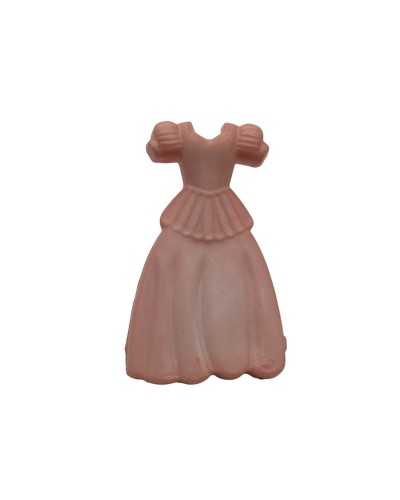 Dekorative Kunststoffknopf - Rosa Kleid Modell - 1 Loch - 25 × 15 mm
