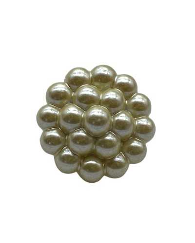 Bottoncino decorativo da cerimonia – perlescente – Ø 13 mm – bianco sposa