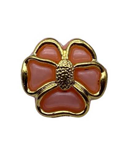 Bottoncino decorativo in plastica – Oro rosa – con gambo – Ø 15 mm