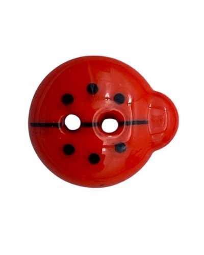 Coccinelle en plastique décorative avec 2 trous taille 8 × 9 mm