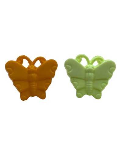 Decorative plastic button - butterfly - with shank - Ø 15 mm