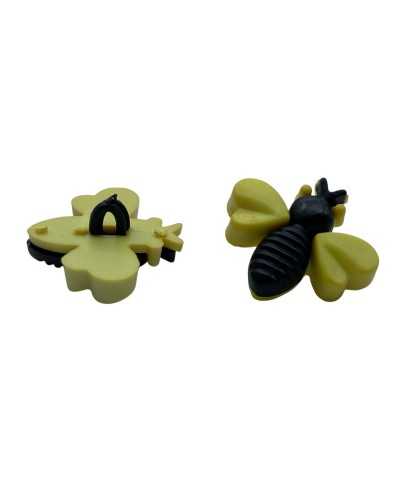Bee plastic decorative wall, dragonfly with shank - Ø 15 mm