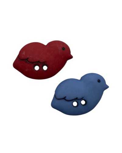 Bottoncino decorativo in plastica – Pulcino piatto – 2 fori – 20×13 mm