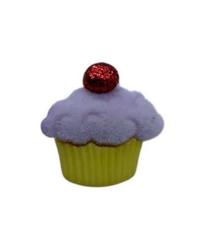 Bottoncino decorativo in plastica – Cupcake colorato – con gambo – Ø 18 mm