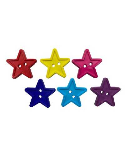 Placa plana de color plástico decorativo de plástico con paso - 2 hoyos - Ø 3 cm