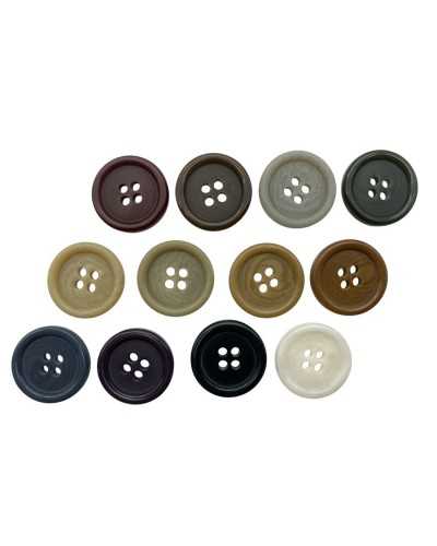 Bottone Tondo in Poliestere Lineato 32 20 mm 4 Buchi Prezzo Singolo