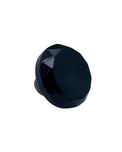 Black faceted button 24 Ø 1.5 cm
