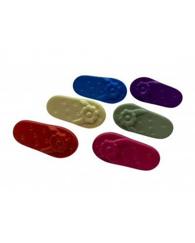 Modelo de plástico decorativo Modelo Flip Flops 11x23 mm Colores surtidos