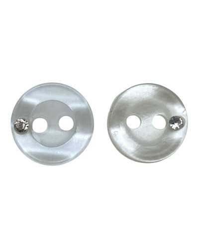 Bottoncino decorativo 2 buchi – Ø 12 mm – con strass