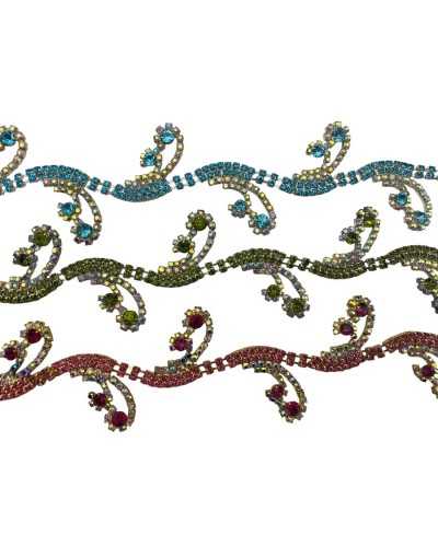 Ethnic jewel trimmings - 8 × 5 cm - double cashmere pattern