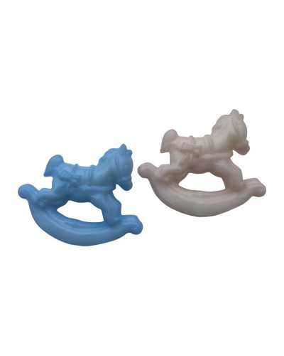Bottone cavalluccio a dondolo – plastica – con gambo – 27×20 mm
