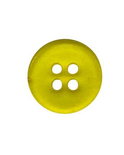 Transparenter runder Knopf - Kunststoff - Ø 14 mm - 4 Löcher