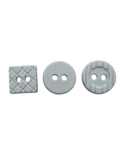 White plastic button - 2 holes - Ø 12/14 mm