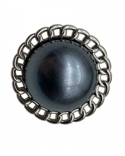 Bouton de bijou de perle en plastique - tige arrière - Ø 32 mm