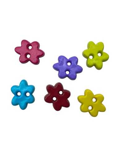 Colored plastic buttons - 2 holes - Ø 1 cm