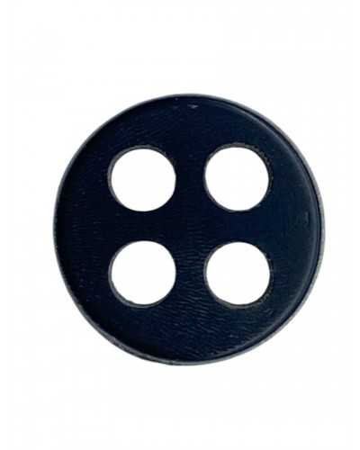 Set 10 Linated Buttons No. 18 - 12 mm - Dark Brown Turtle Color - 4 holes - glossy finish