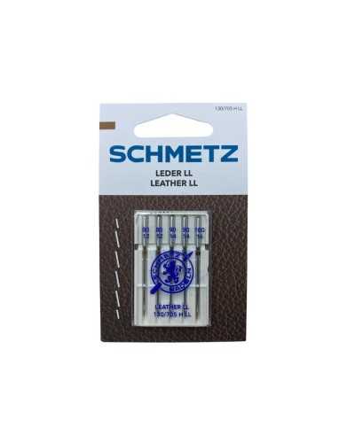 5 aiguilles Schmetz Leder-Nadel 80/12, 90/14, 100/16 - Pour la peau et le cuir