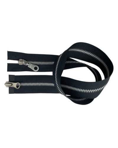 Doble deslizante Metal cremallera 60 cm Cadena N.5 Precio de plata por pieza