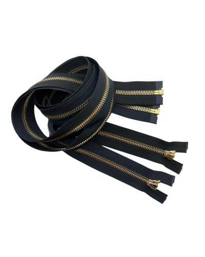 85 cm metal zipper - double slider with quick-grafted steel finish