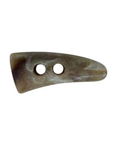 Button 2 horns horn Olivette alamaro natural marbled 5 cm long