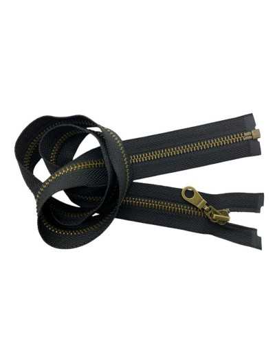 Zip zip métallique en laiton or doré en métal 70 cm divisible pour vestes et vestes
