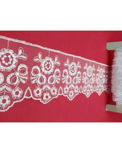 Lace Lace Tulle Embroidered Flower Bow High 7 Cm