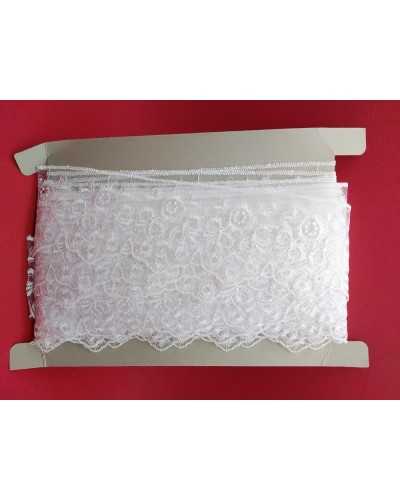 Dentelle Dentelle Tulle Brodé Fleur Noeud Haut 7 Cm