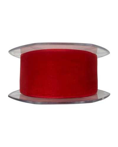 5 metros de cinta de organza roja alta 4 cm