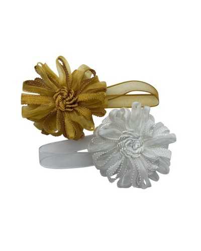 Magnetvorhang Spitze Modell Blume Organza Band Größe 10 x 10 cm