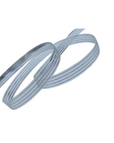 Ruban net semi-transparent avec ligne de fil lurex - hauteur de 12 mm