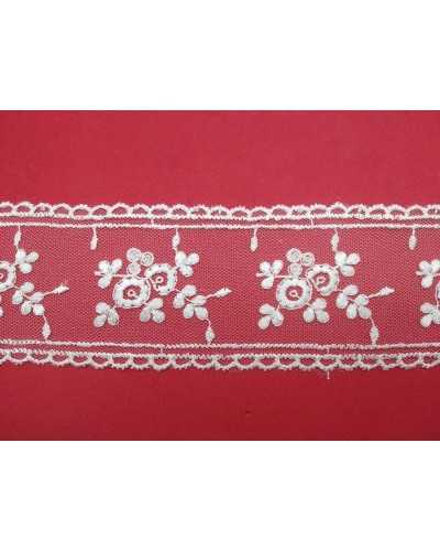 Lace Lace Tulle Embroidered Flower Bow High 7 Cm