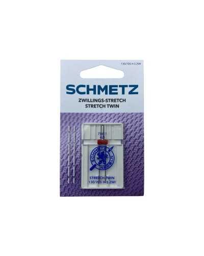 Double Stretch Schmetz twin needle 75/11 4.0 - 130/705 H-S ZWI - For edges on elasticated fabrics