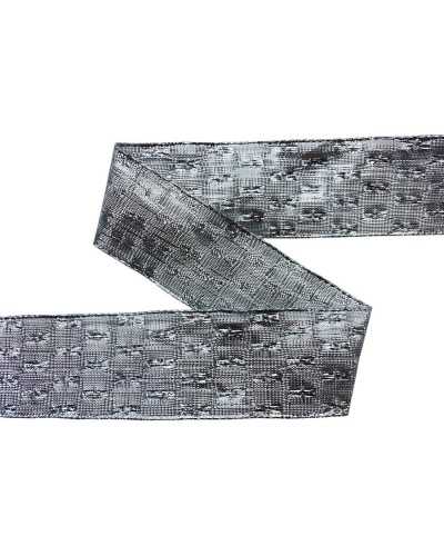 Nastro Decorativo Argento Riflessi – Altezza 3 cm – Anima Modellabile Laterale – Prezzo al Metro – Stagnola Lavorata