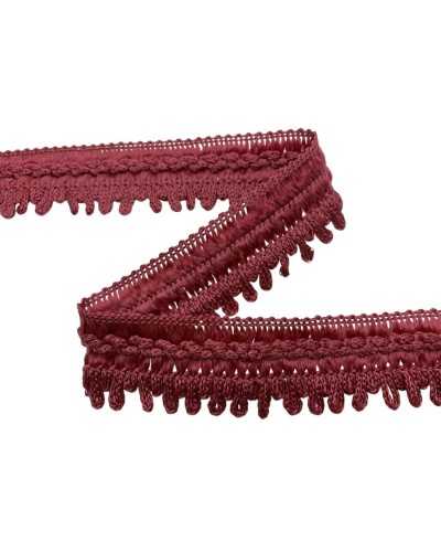 Peel-Zutraten mit Fransenbordeaux-Farbhöhe 3 cm