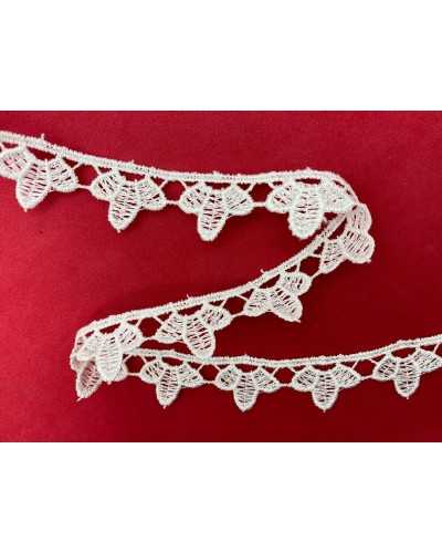 Spitzenbesatz Macramè Weiße Spitze Höhe 2 cm