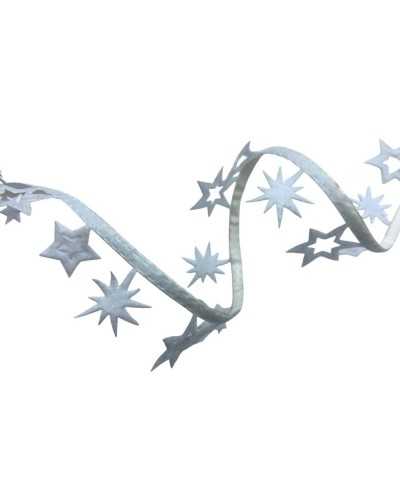 Lenci Cloth Trimming White Star - Adhesive Border - Height 3 cm