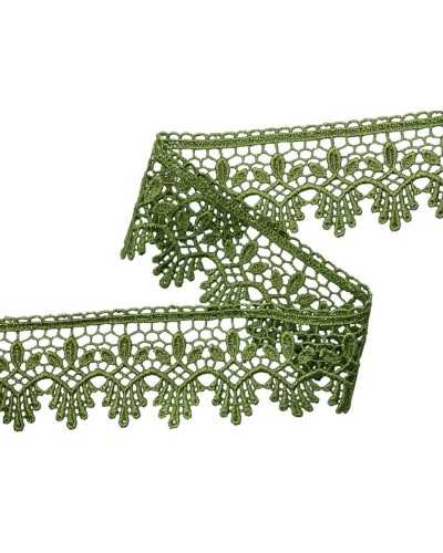 Macramè Spitze Grüne Spitze Höhe 5,5 cm