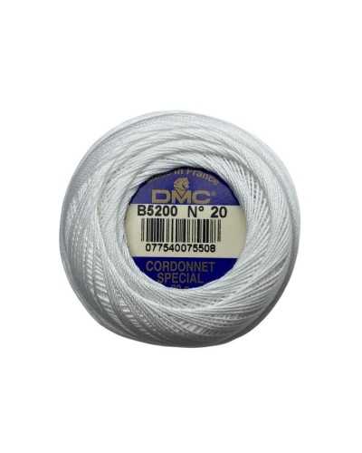 Cordonet Special B5200 N ° 20 DMC weiß 20 Gramm Häkeldraht