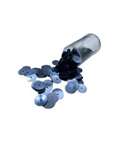 Tube de paillettes en argent sombre 15 grammes